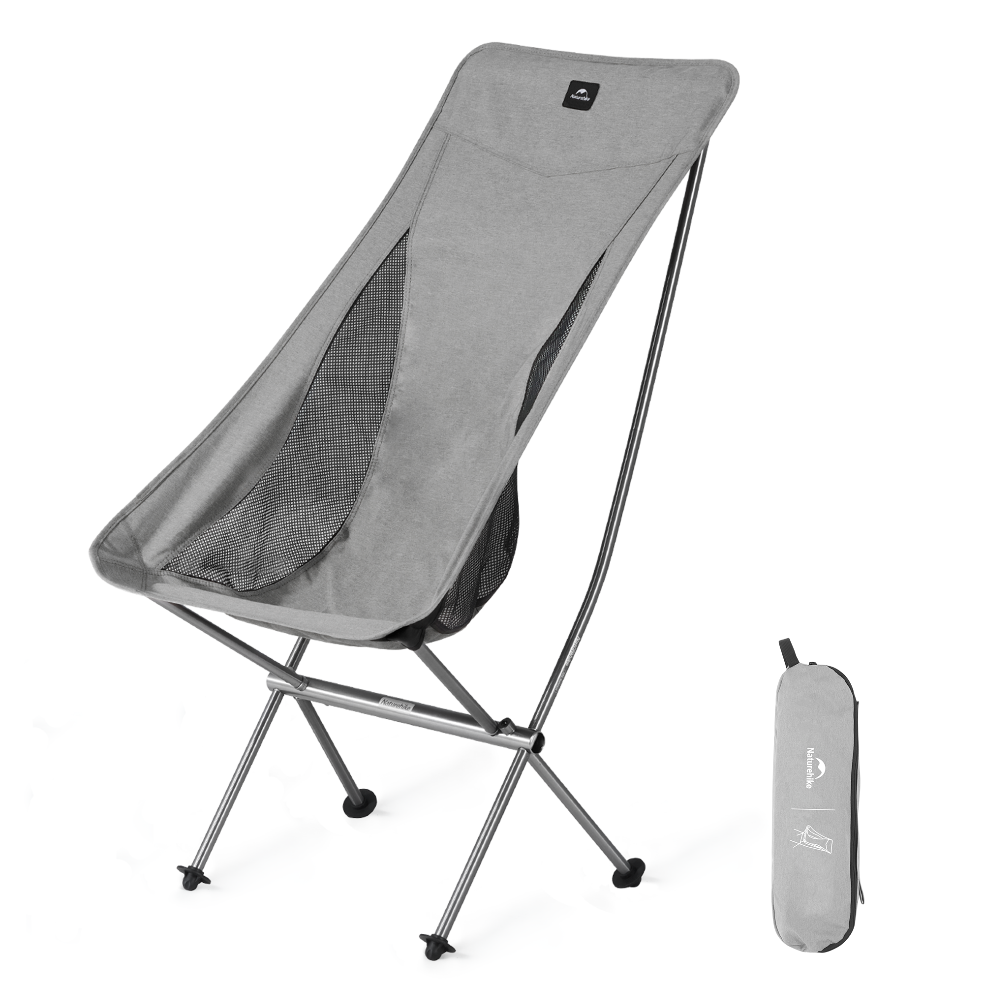 Naturehike PeakLite chaise camping dossier haut Tan 150 kg