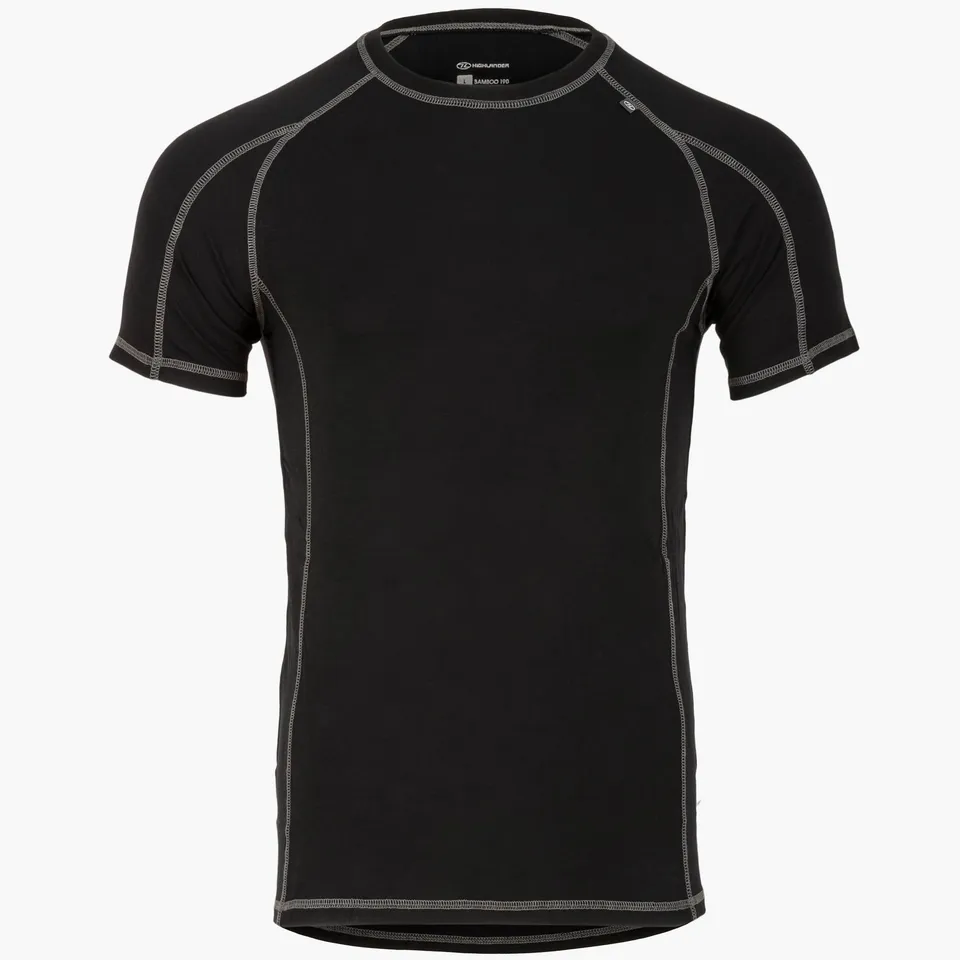 Highlander Bamboo t-shirt homme noir base layer taille L