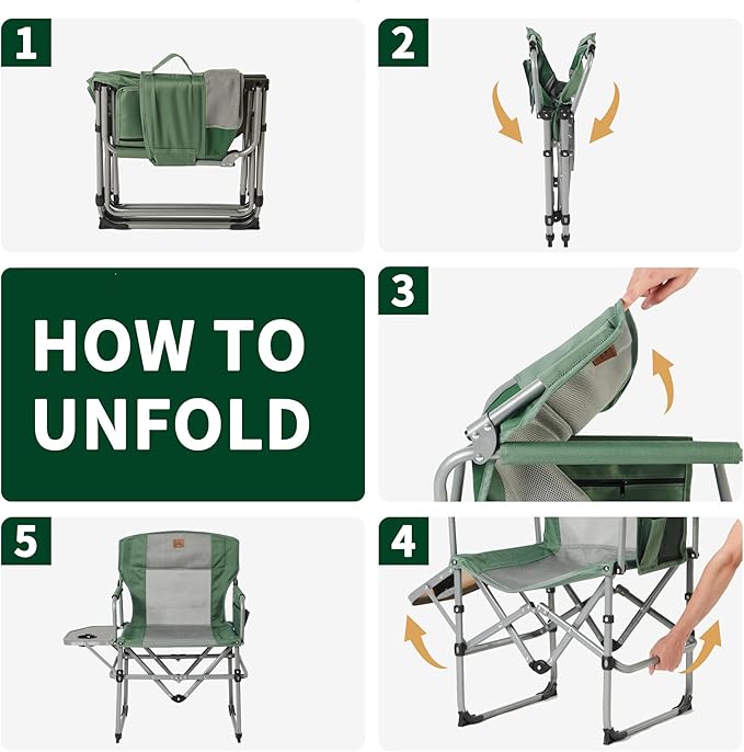 Naturehike Director chaise pliante table latérale 120 kg