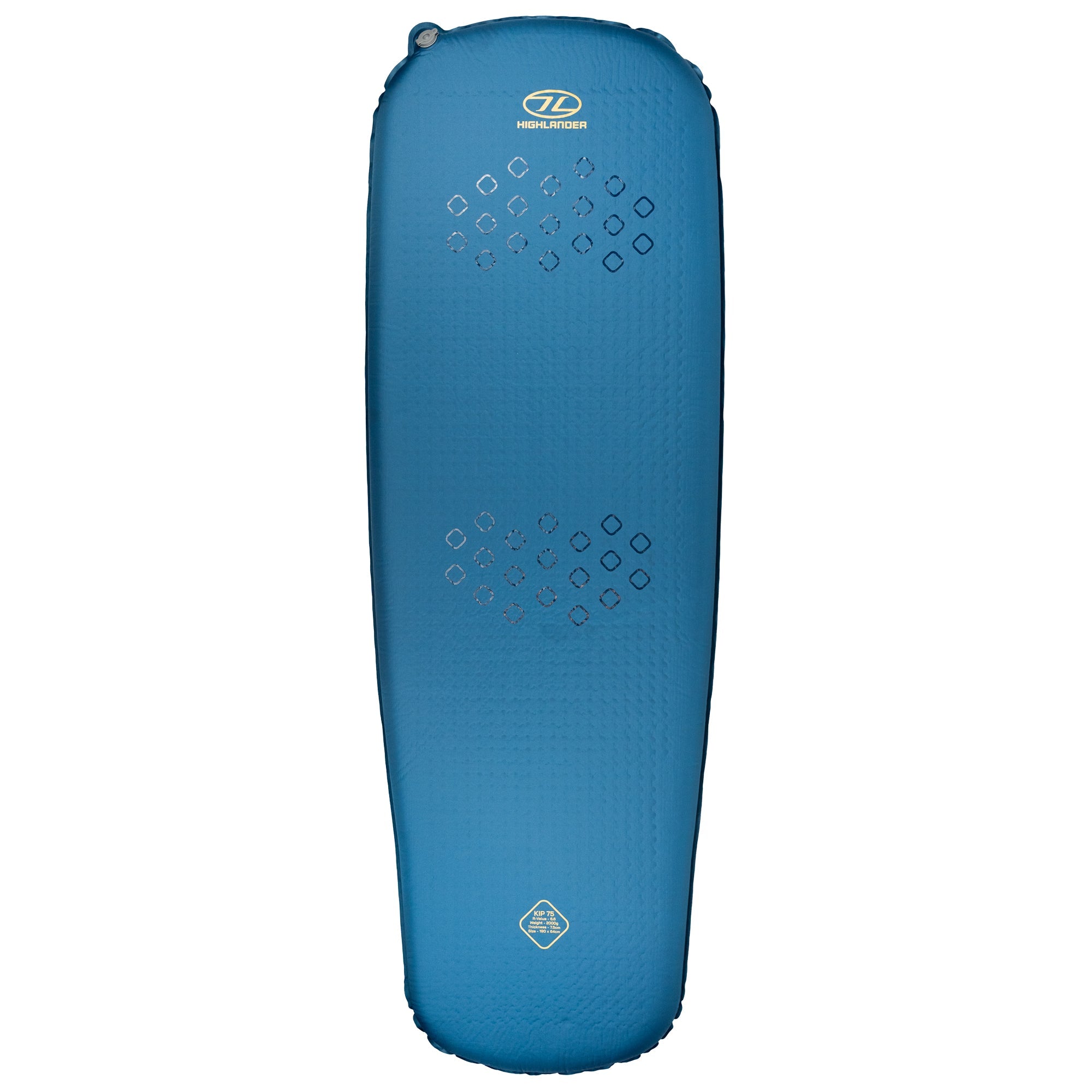 Highlander Kip matelas autogonflant 75 mm bleu nuit tente