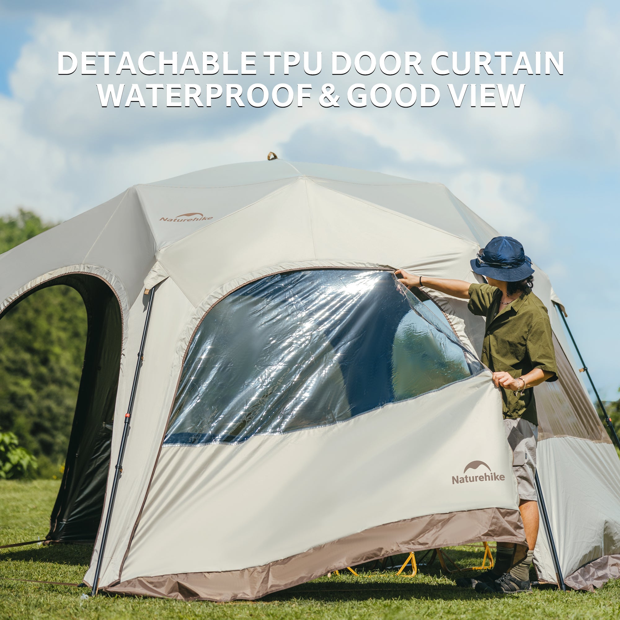 Naturehike Cloud Boundar Tente Auvent Canopy 6 Faces 8 Personnes