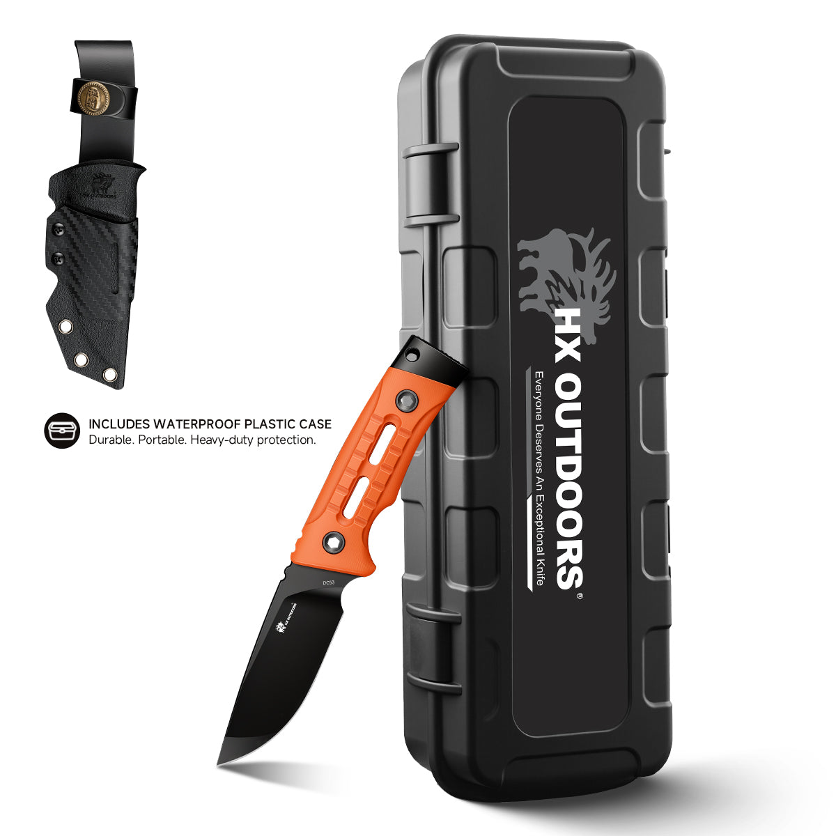 HX Rock Apex SE TD-25A couteau fixe 80 mm manche G10 orange