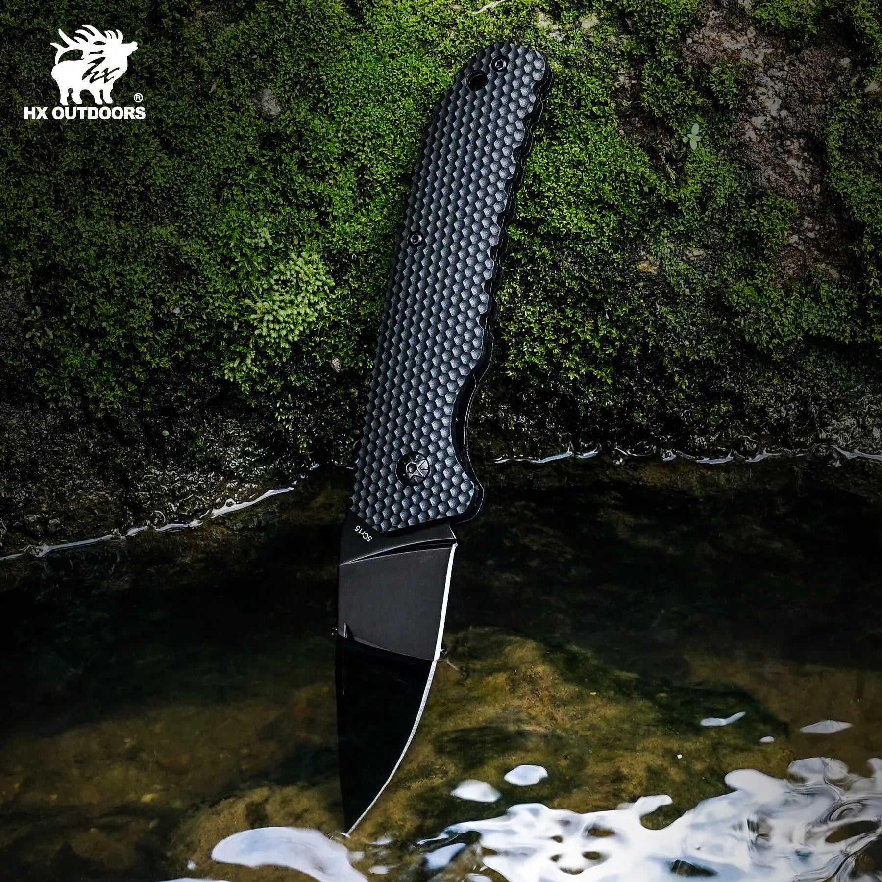 HX Shadoweer ZD-106 couteau pliant G10 noir 85 mm