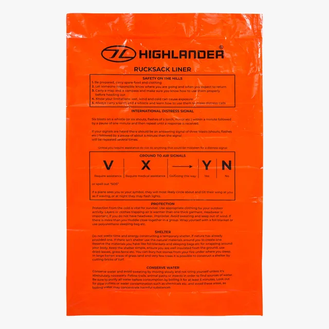 Highlander Liner doublure étanche sac orange polyéthylène
