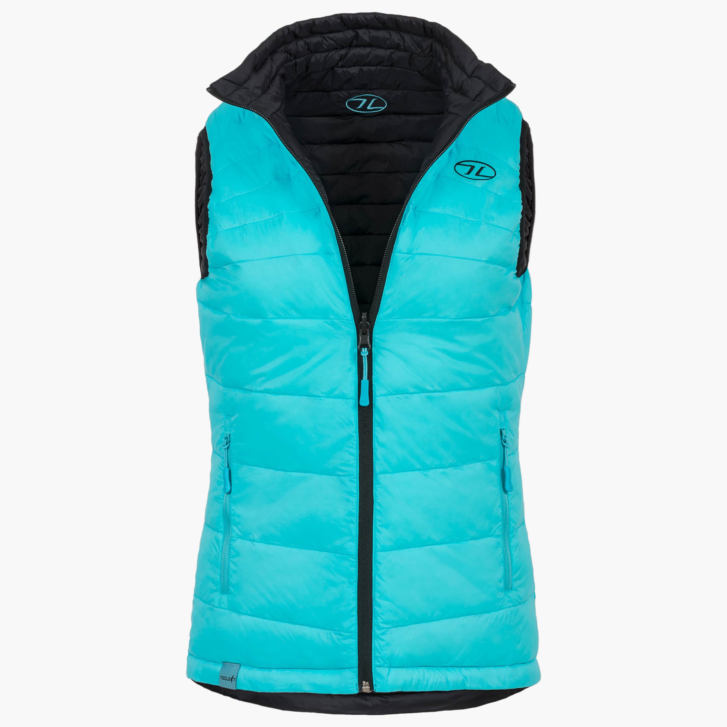 Highlander Reversible Gilet réversible femme noir turquoise isolé