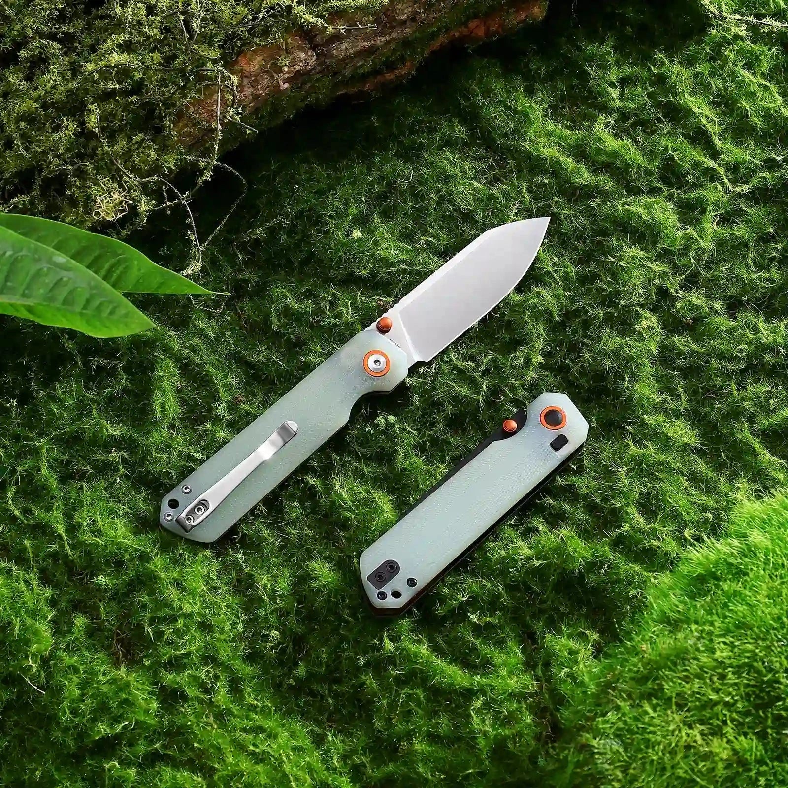 HX Hyla ZD-120S couteau pliant lame argent manche vert G10