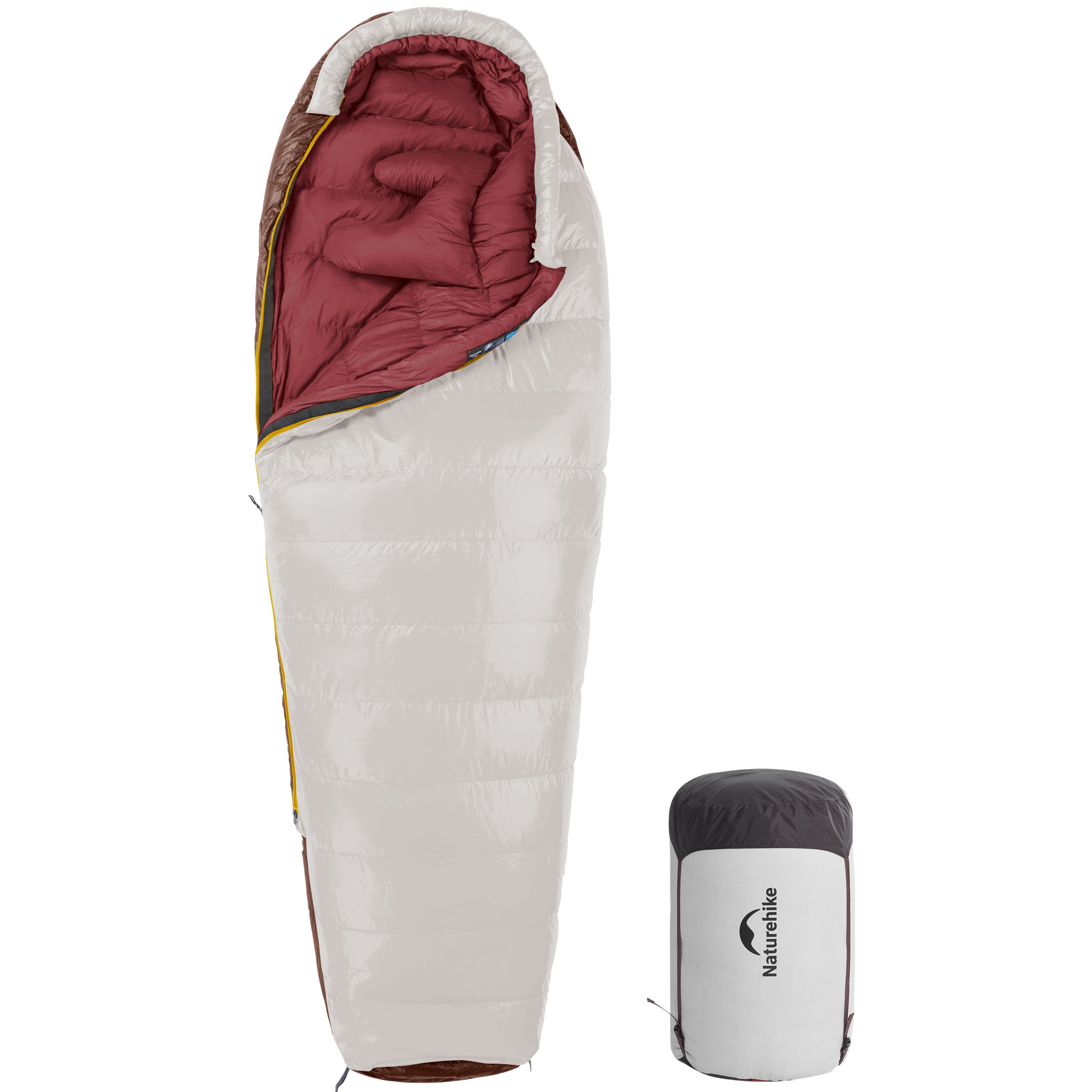 Naturehike Snowbird SP550 sac couchage duvet -1,5°C marron L