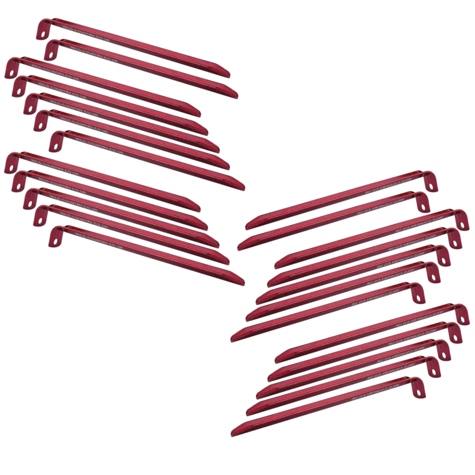 Terra Nova Tent Pegs V alu 16 cm lot 24 avec sac