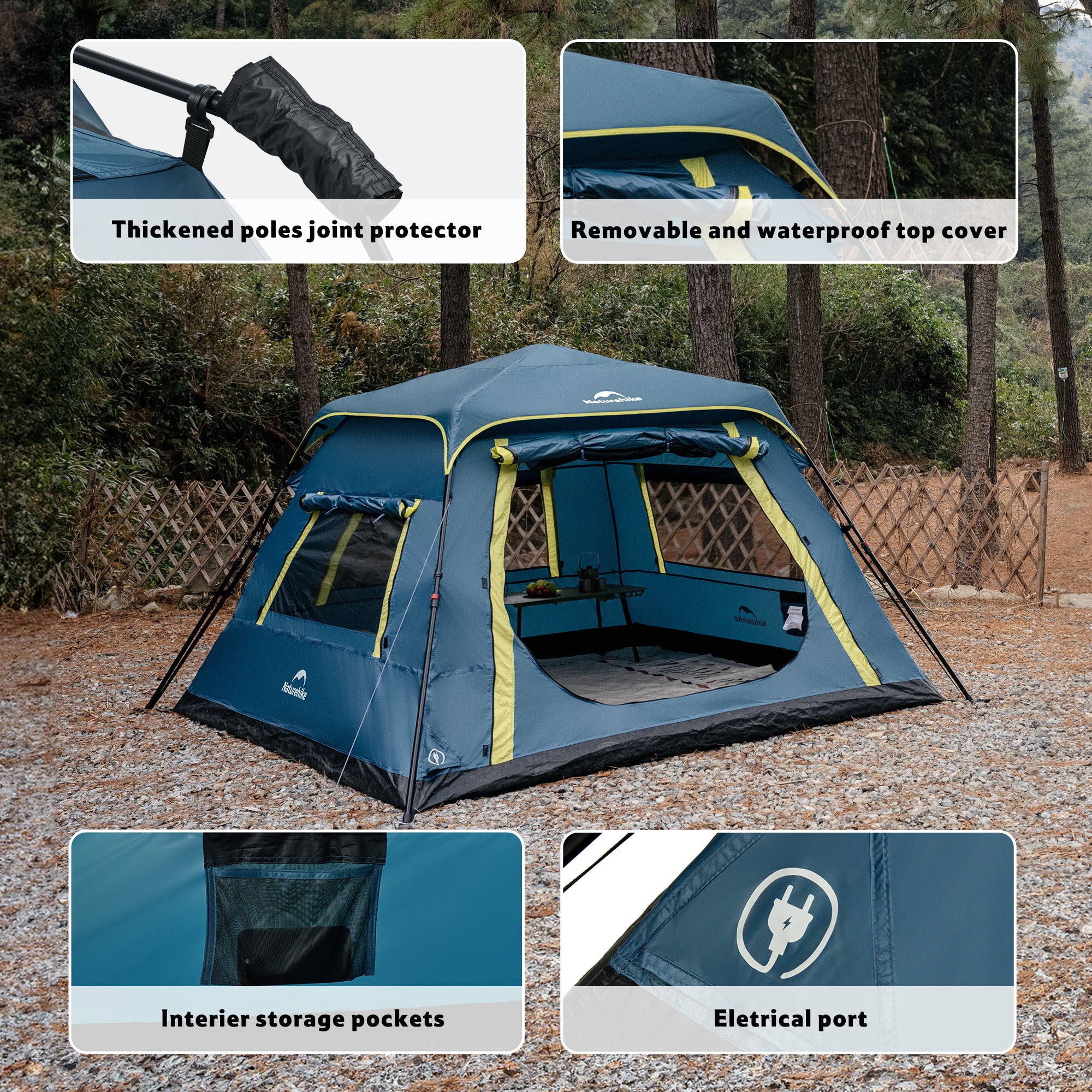 Naturehike Cape Lite tente camping 4 personnes cabine