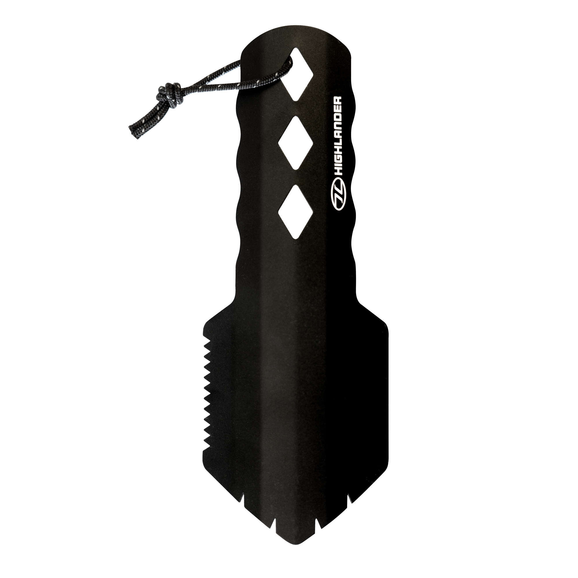 Highlander Arrow Trowel pelle camping aluminium noire