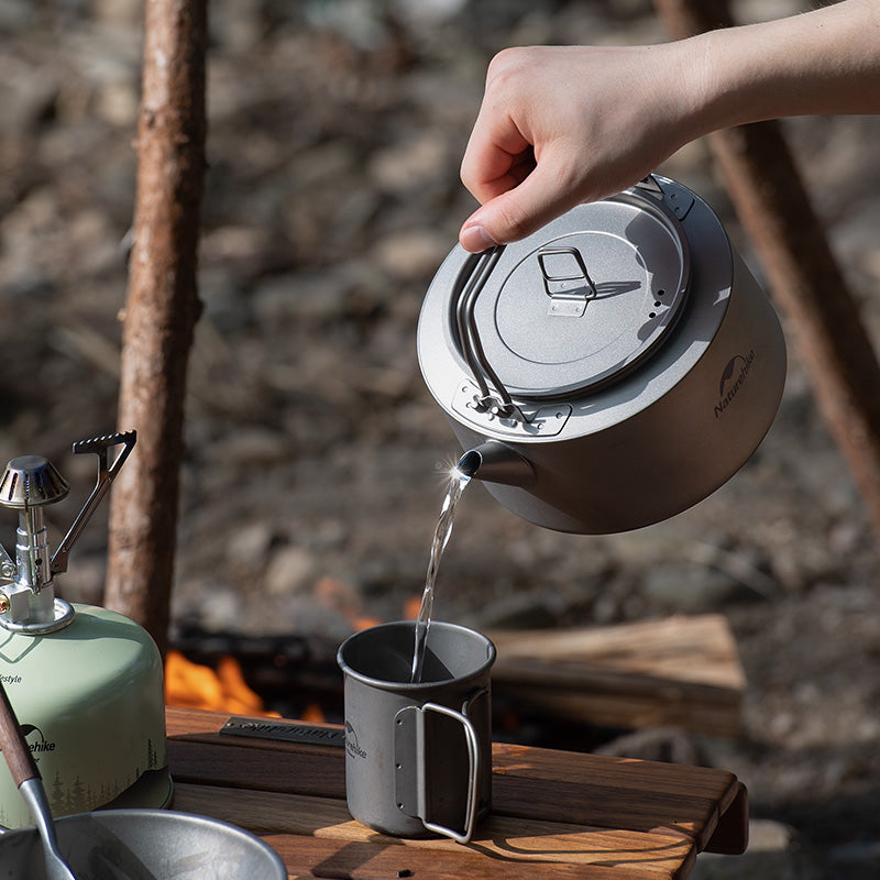 Naturehike Lotte bouilloire camping titane 0,8 L noire