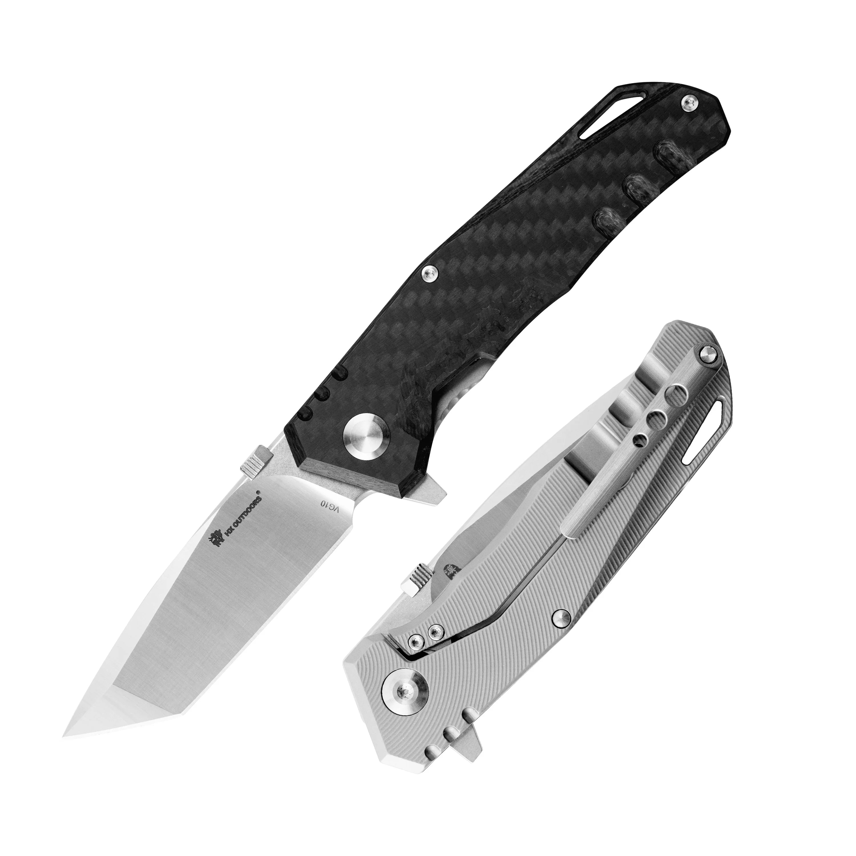 HX Cobra ZD-005 couteau pliant VG10 carbone 70 mm