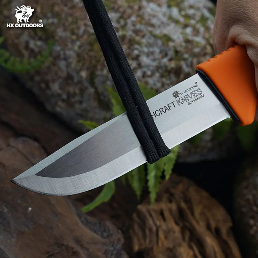 HX Survival Master TD-21C couteau fixe 95 mm orange