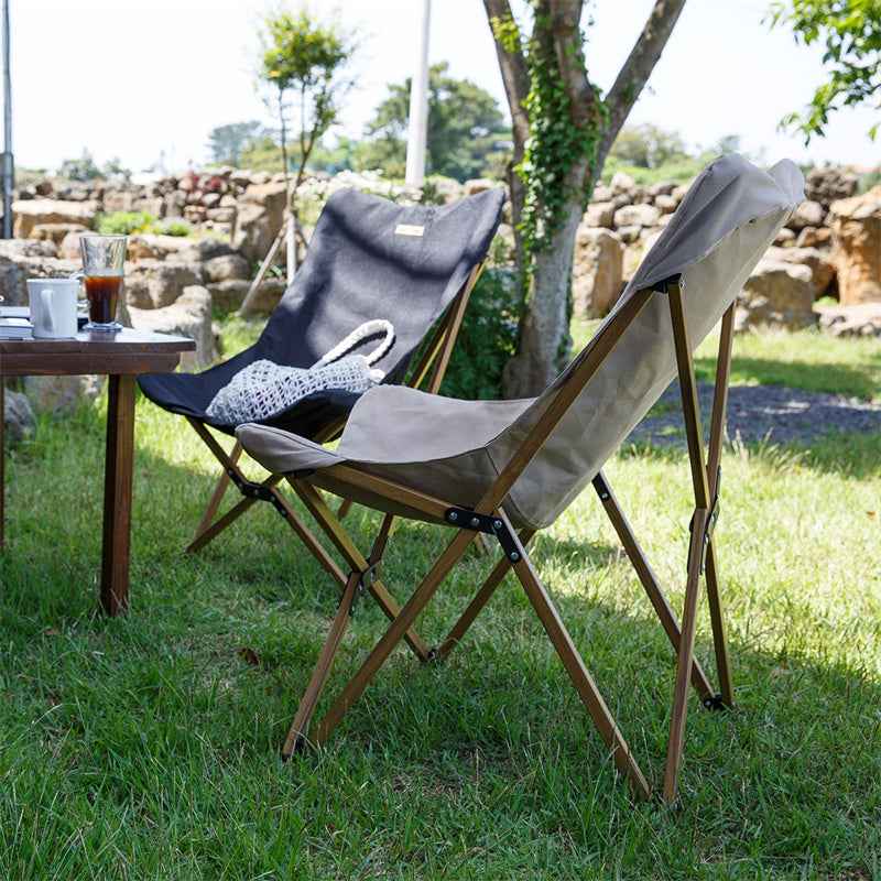 Naturehike chaise camping pliable bois noire
