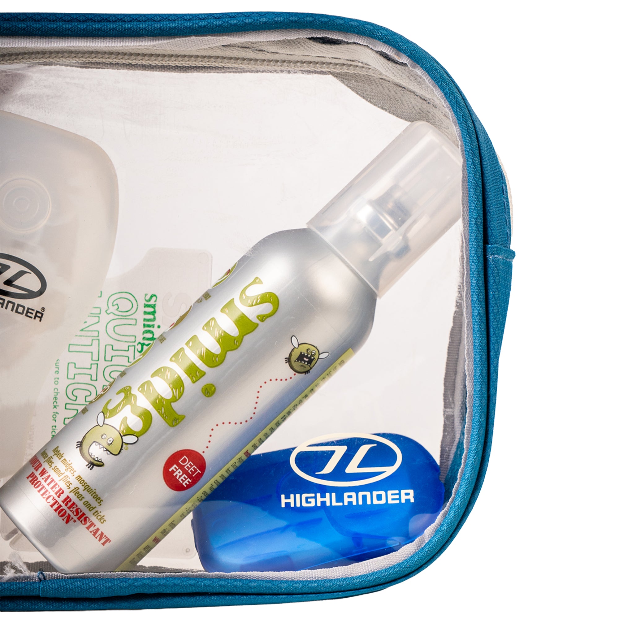 Highlander Travel Essentials Liquid Pouch trousse voyage noire PVC cabine