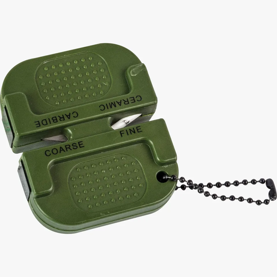 Highlander Survival Bushcraft affûteur couteau poche olive