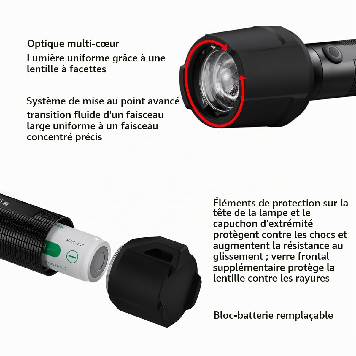 Ledlenser P6R Work lampe torche 850 lm rechargeable IP68