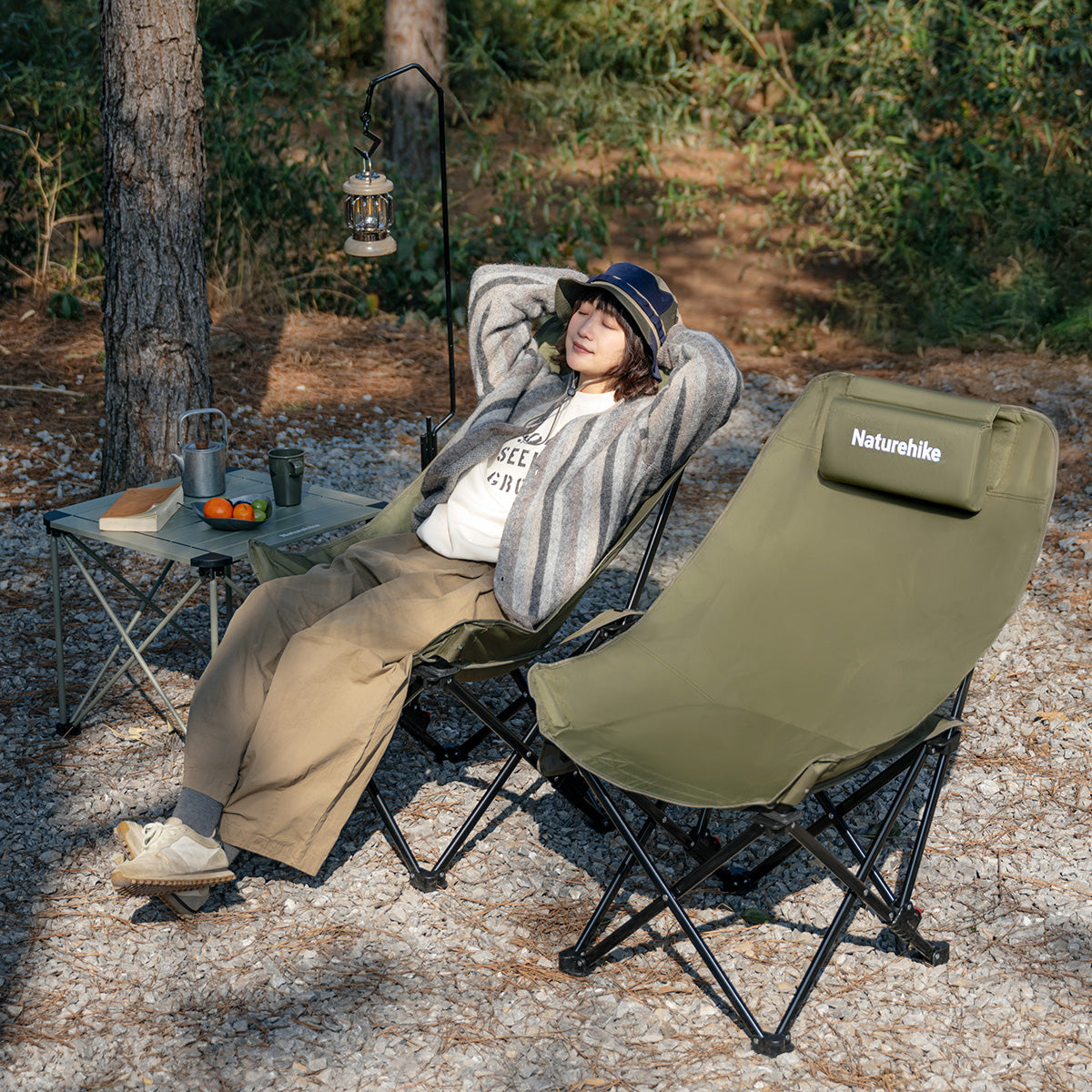 Naturehike SeaStar 002 chaise camping vert dossier haut inclinable