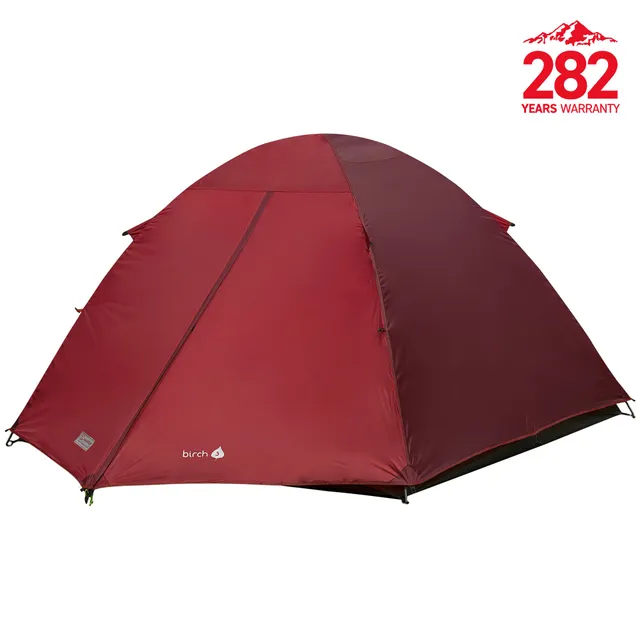 Highlander Birch 3 tente dôme 3 places rouge vestibule 4 kg