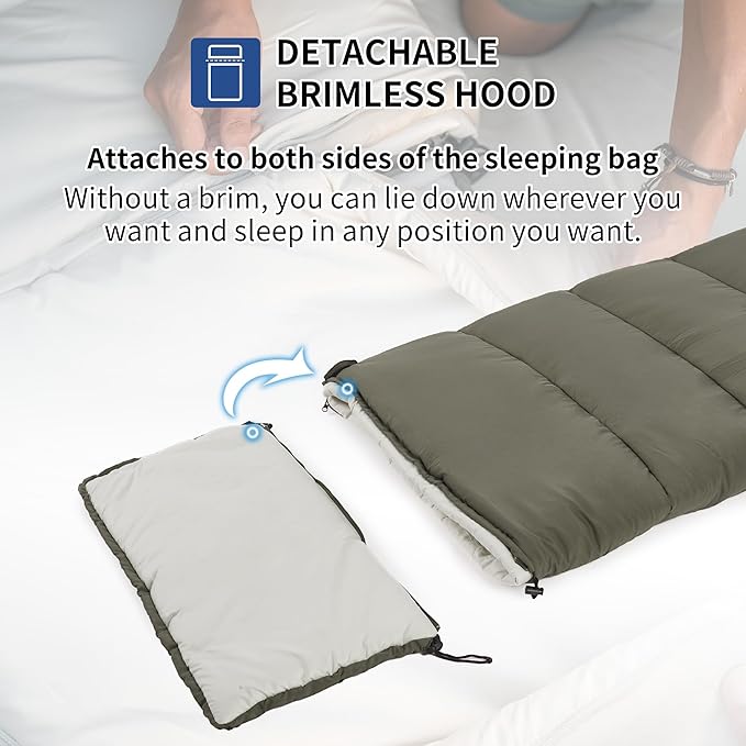 Naturehike LD350 sac de couchage 4 saisons vert foncé