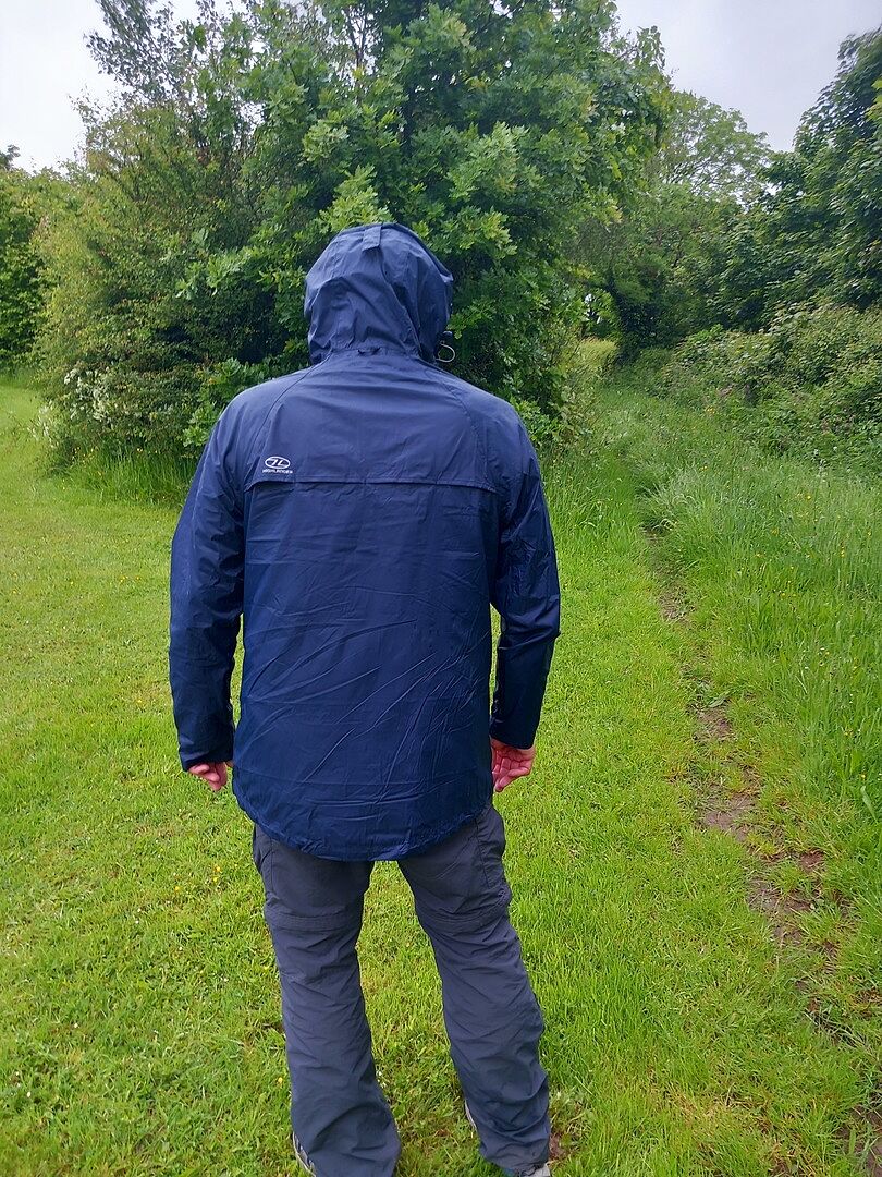 Highlander Stow & Go veste imperméable enfant bleu pliable