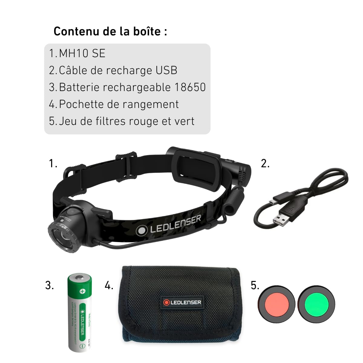 Ledlenser MH10 lampe frontale 600 lm 150 m