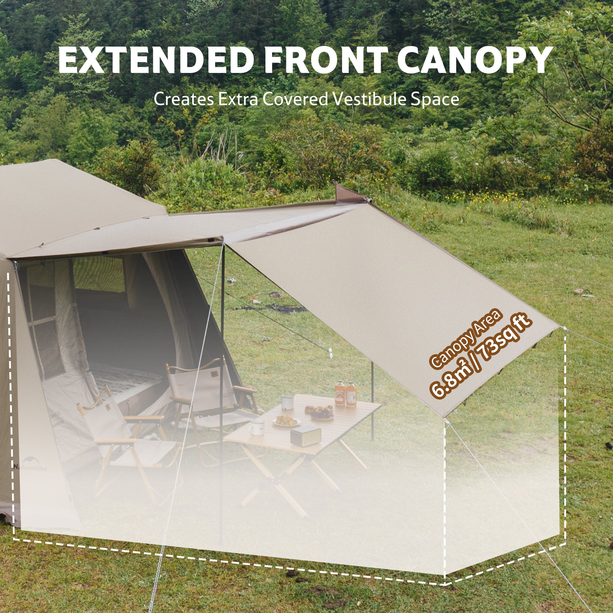 Naturehike Village 6.0 Pro Gen 2 tente camping 4 pers PU2000