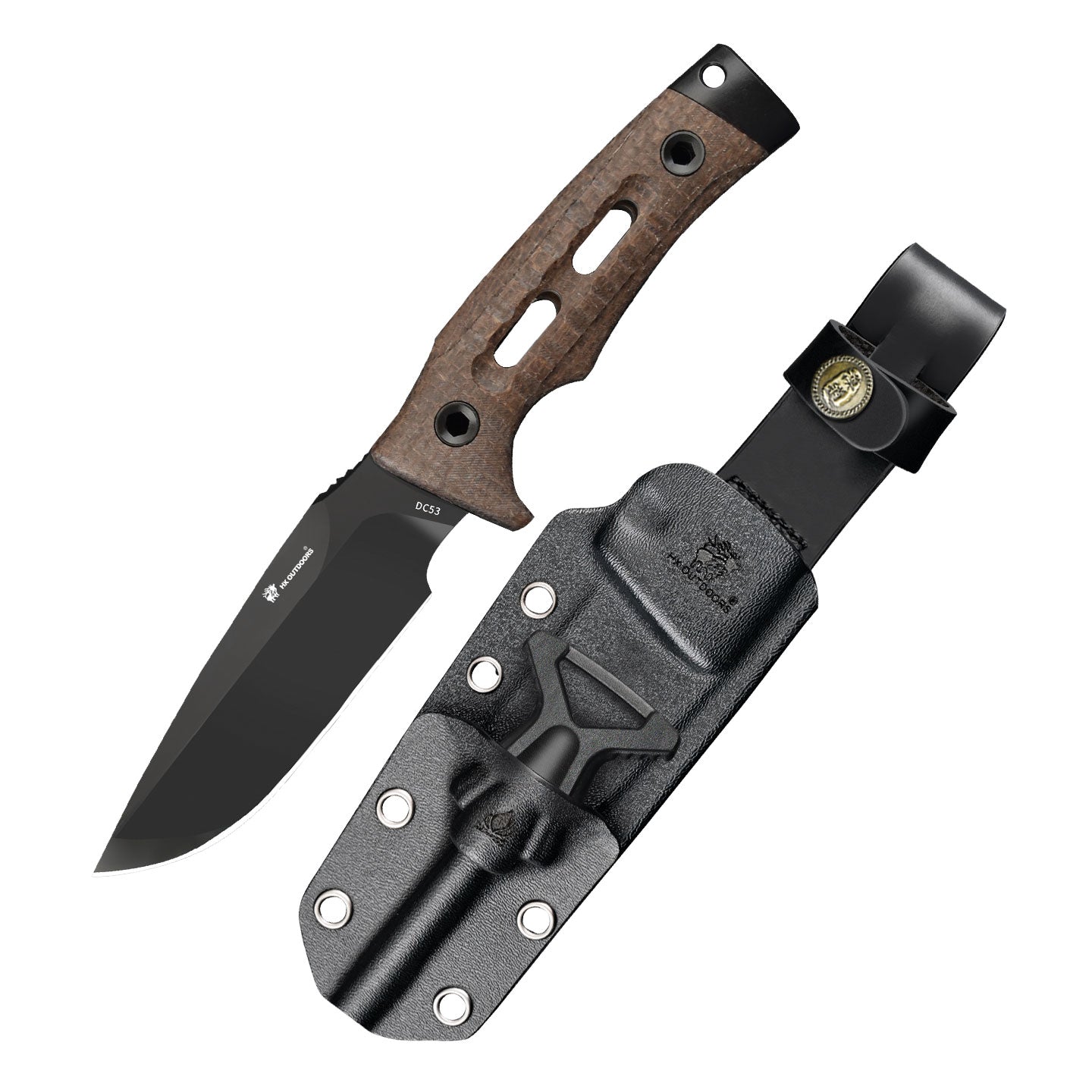 HX Rock Apex TD-18Z couteau fixe manche micarta marron DC53