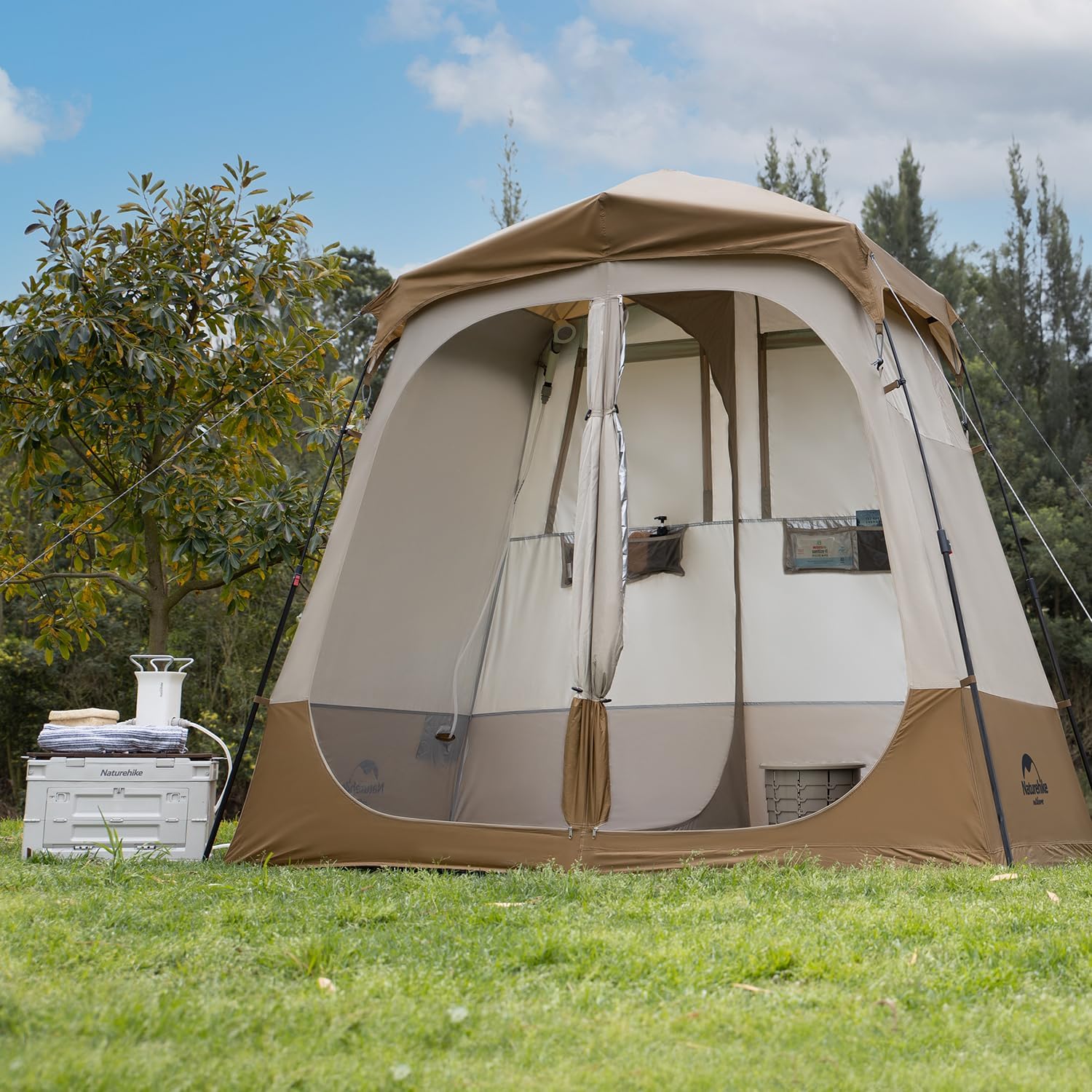 Naturehike tente douche camping séparation sec humide 1 place