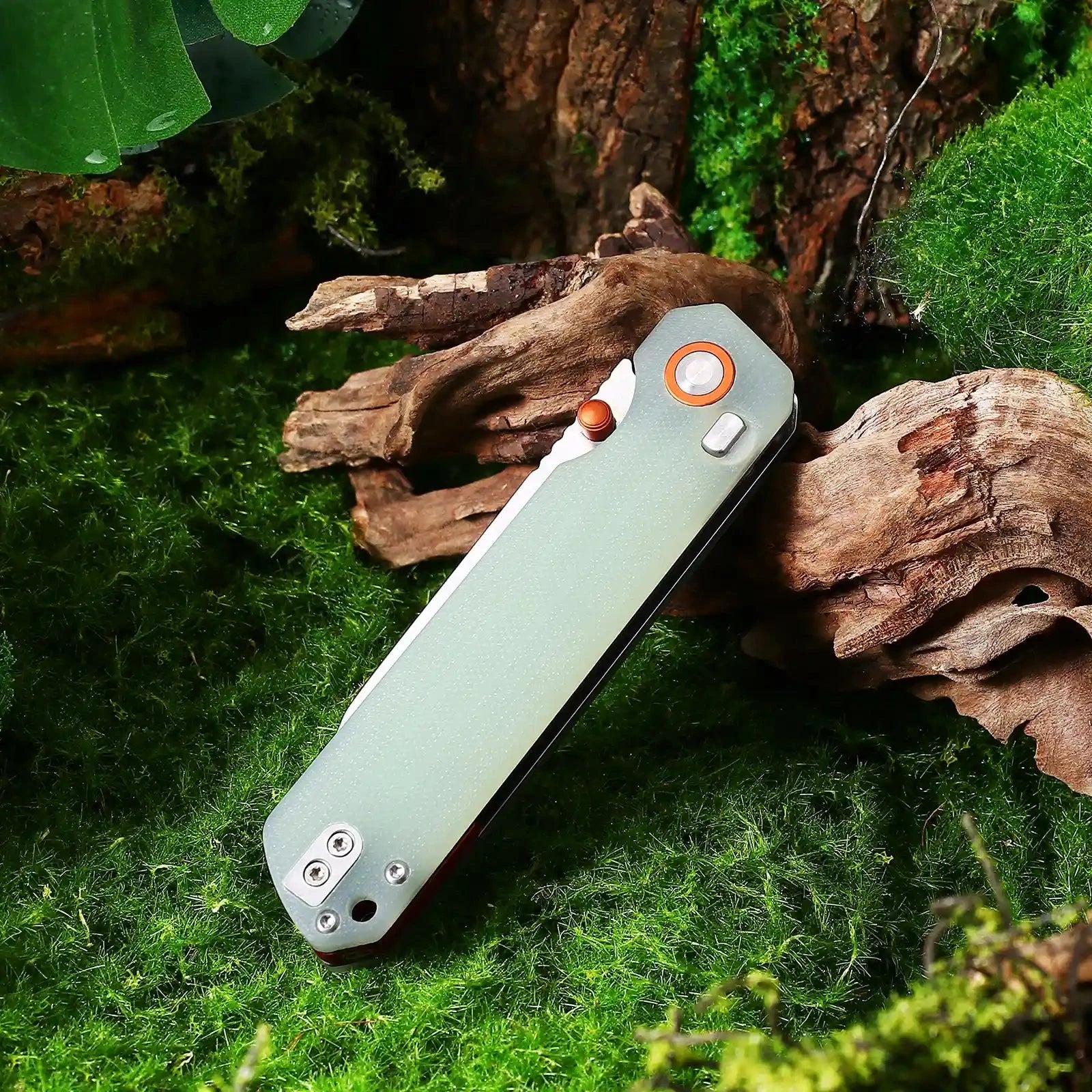 HX Hyla ZD-120S couteau pliant lame argent manche vert G10