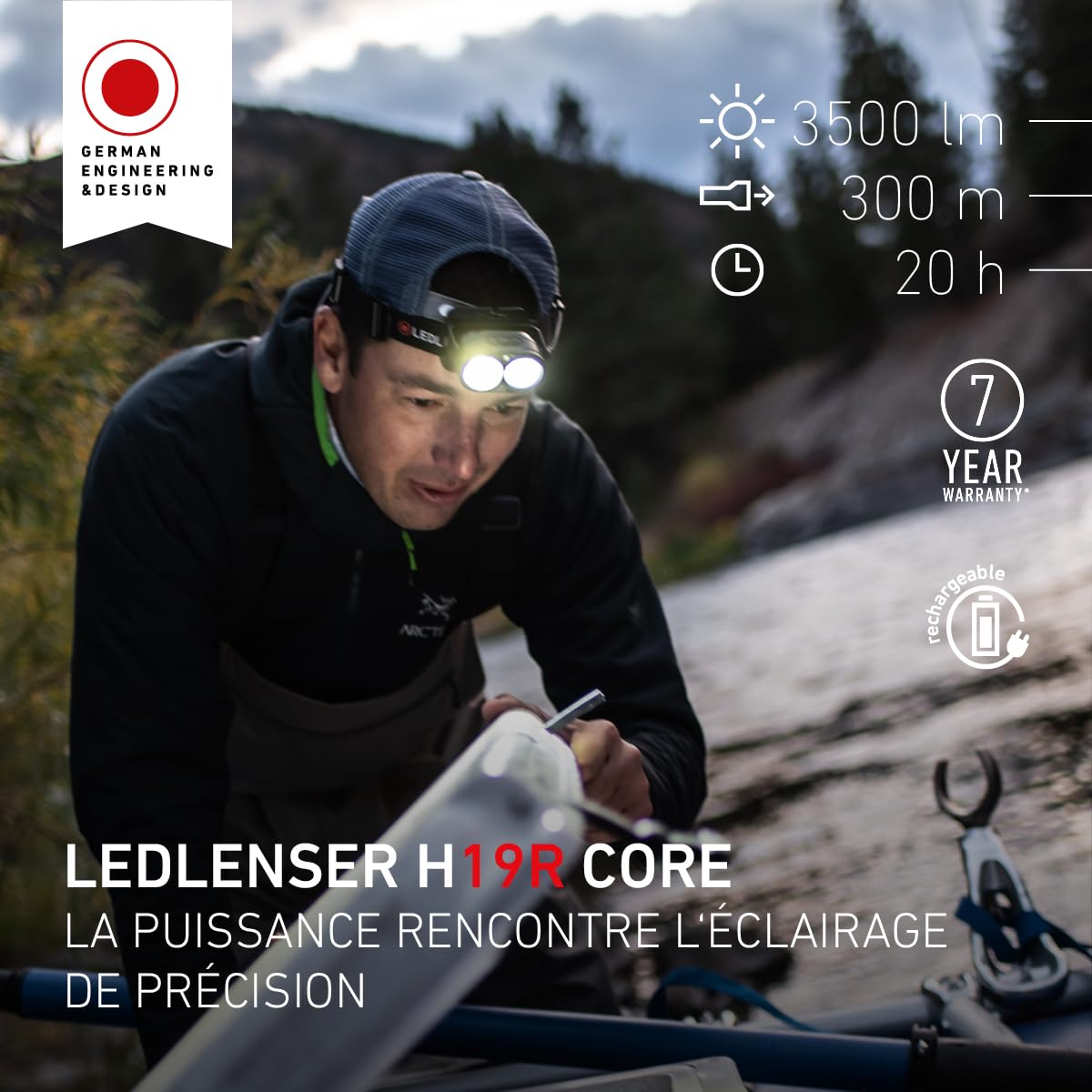 Ledlenser H19R Core lampe frontale rechargeable 3500 lm
