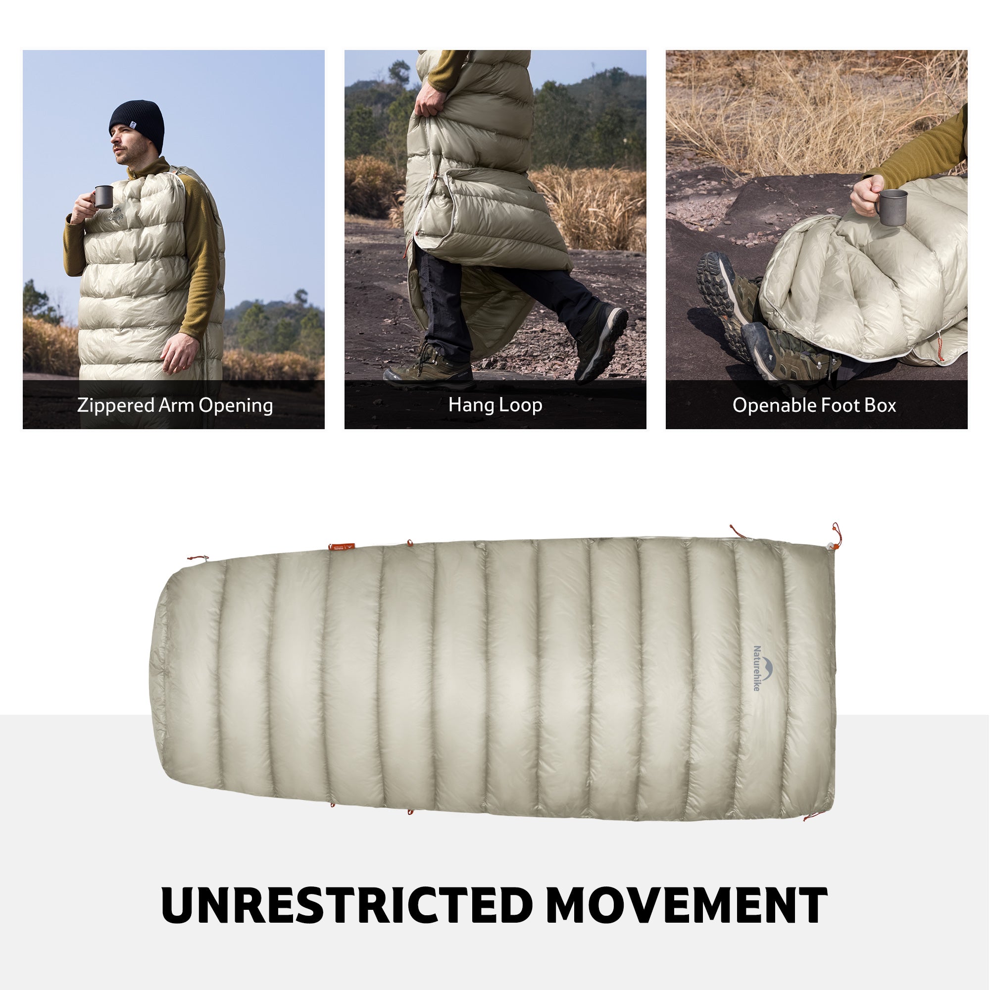 Naturehike CW EXT Sac couchage duvet blanc 10,5°C taille M