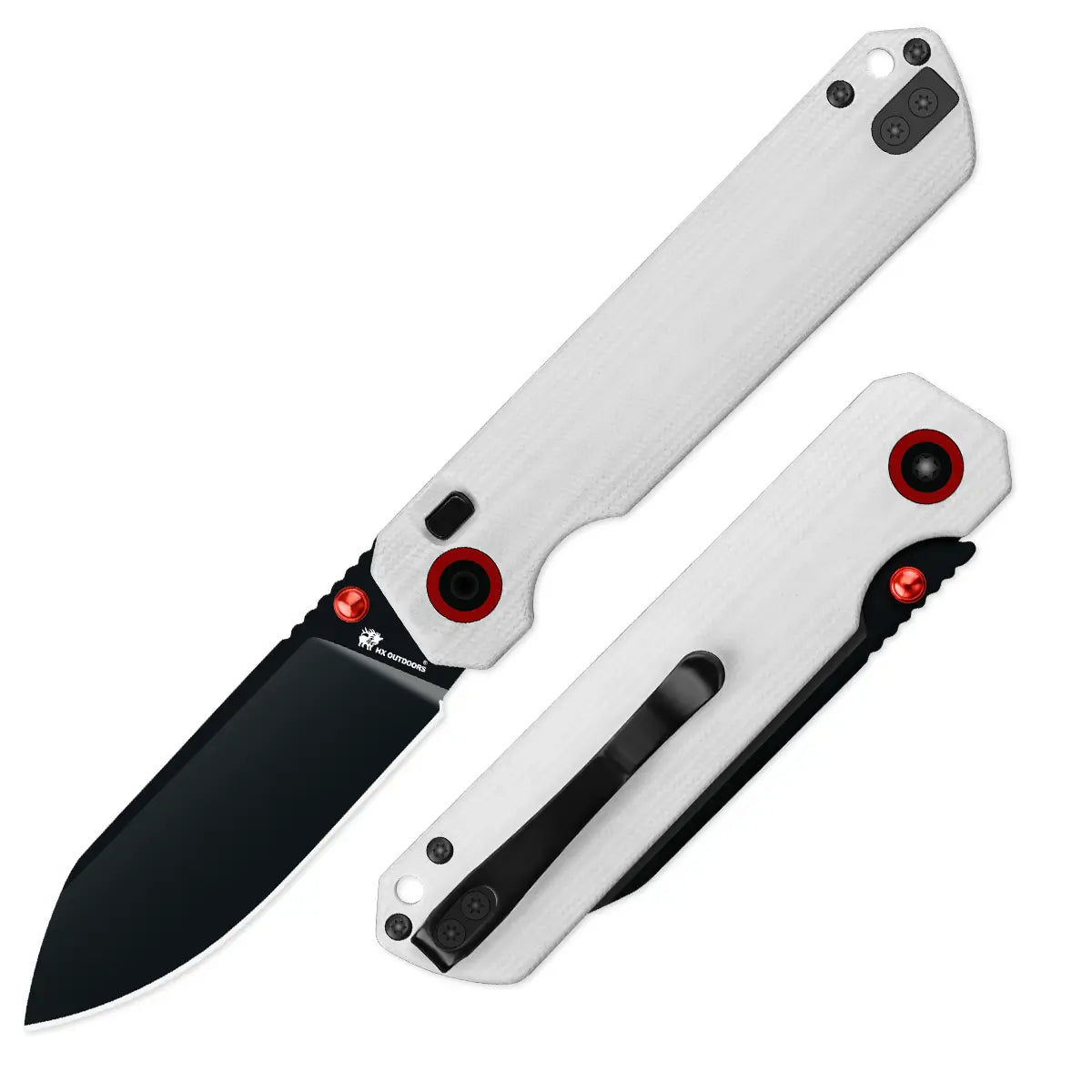HX Hyla ZD-120S-D couteau pliant 14C28N manche blanc