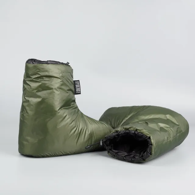 Hyberg Warm Booties chaussons bivouac Khaki S Climashield