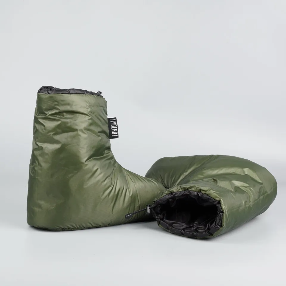 Hyberg Warm Booties chaussons bivouac Khaki S Climashield