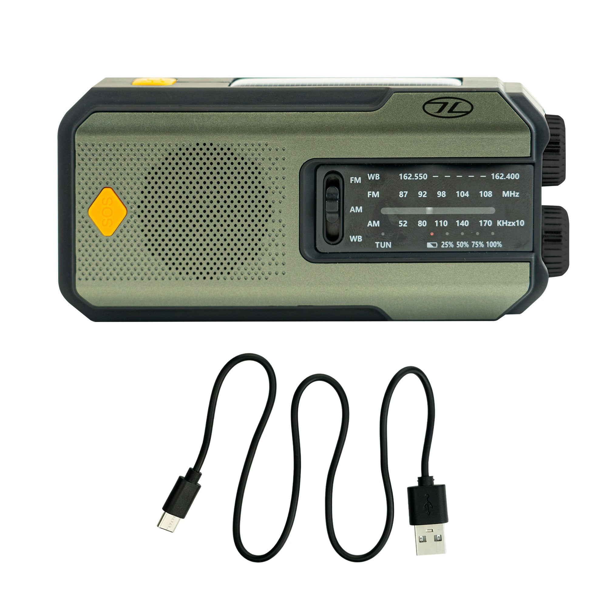 Highlander Survival Hub kit survie radio lampe powerbank olive