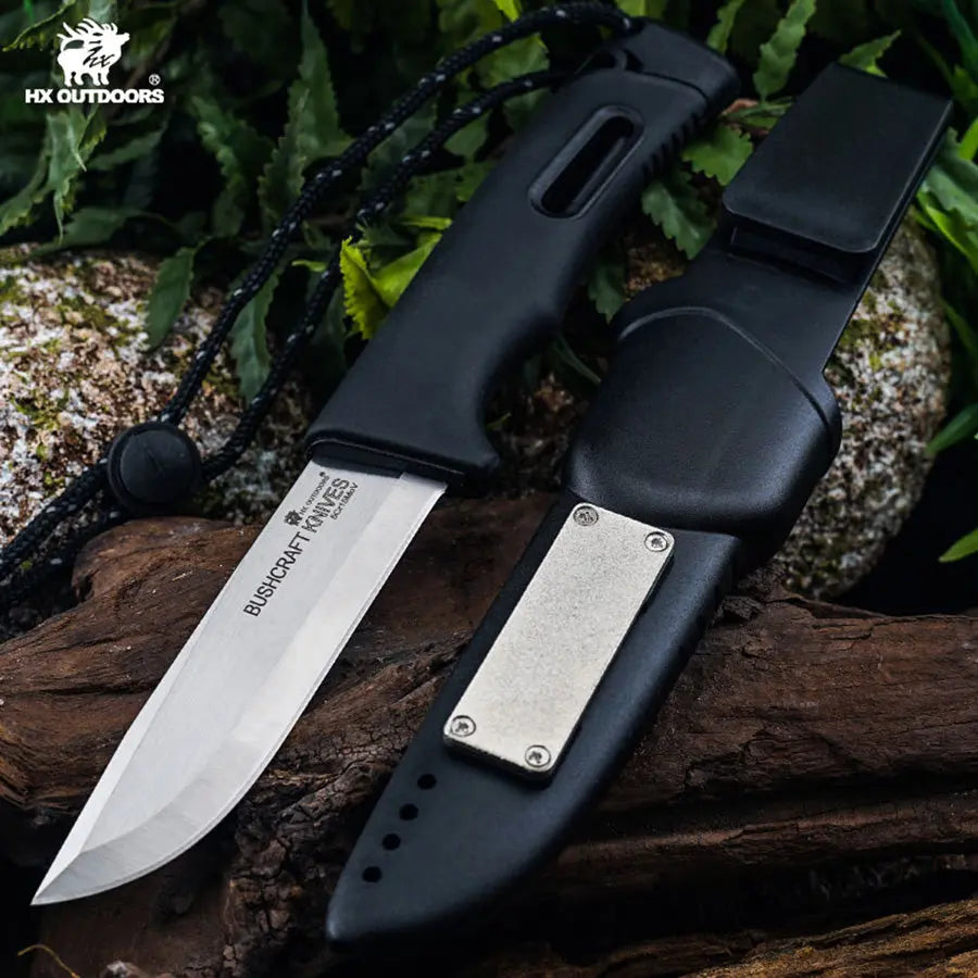 HX Survival Master 4 couteau fixe 95 mm manche noir