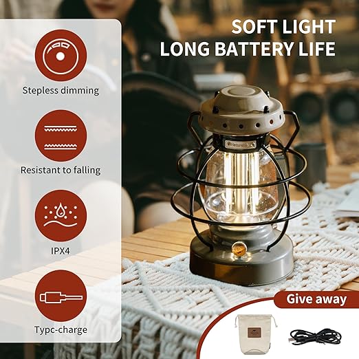 Naturehike lampe camping rechargeable 3000 mAh lanterne LED IPX4