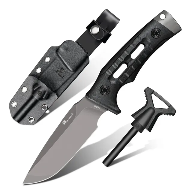 HX Rock Apex TD-18B couteau fixe DC53 manche noir