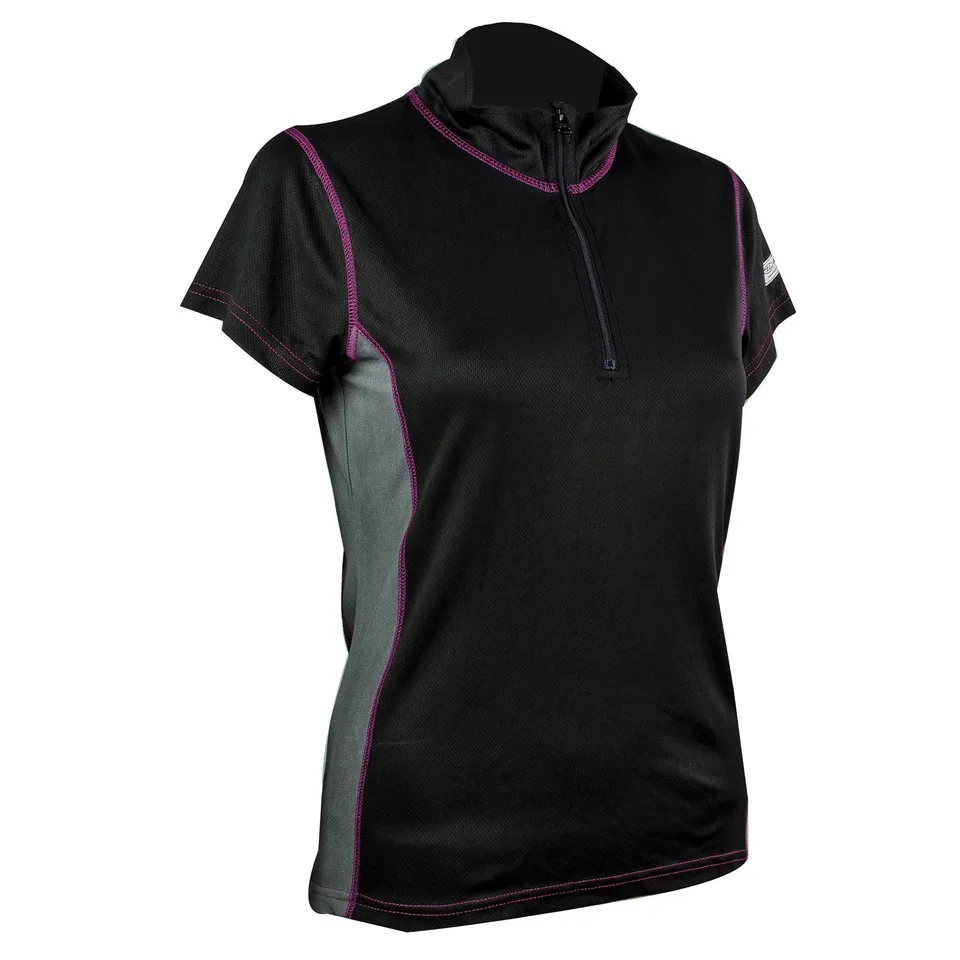 Highlander Protech Zip Neck haut thermique femme noir gris
