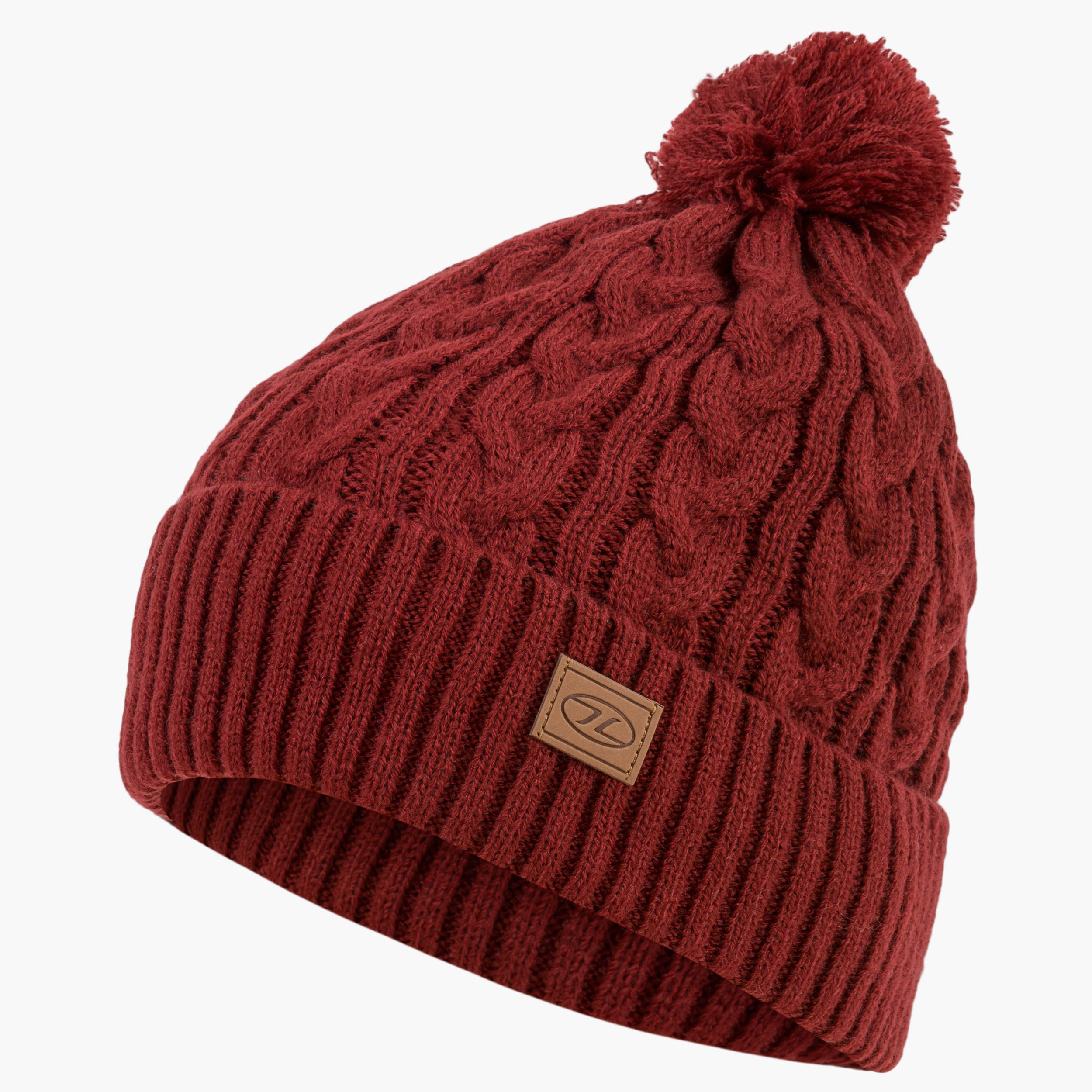 Highlander Beira bonnet pompon doublé polaire noir