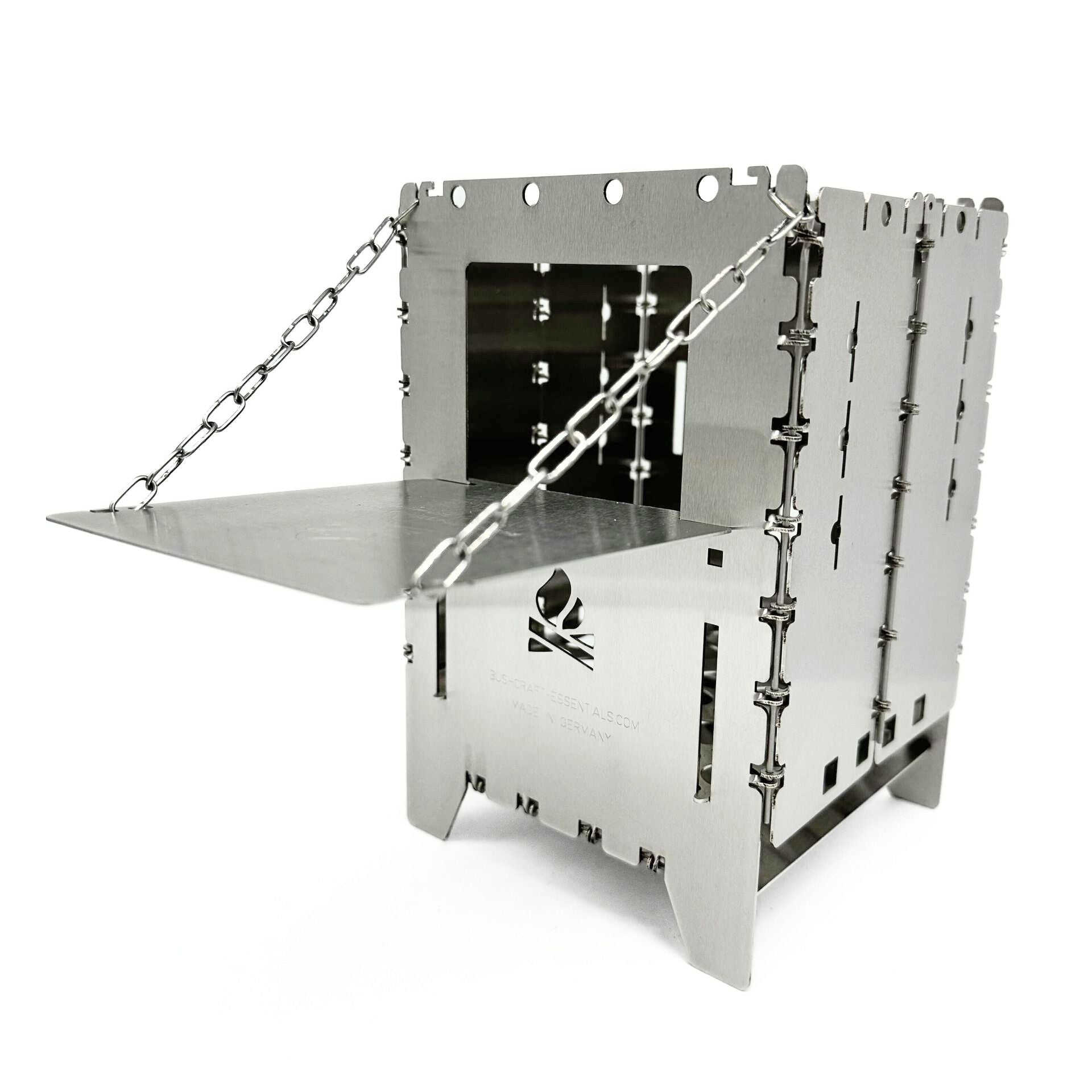 Bushcraft Essentials Bushbox XL glissière bois inox chaine
