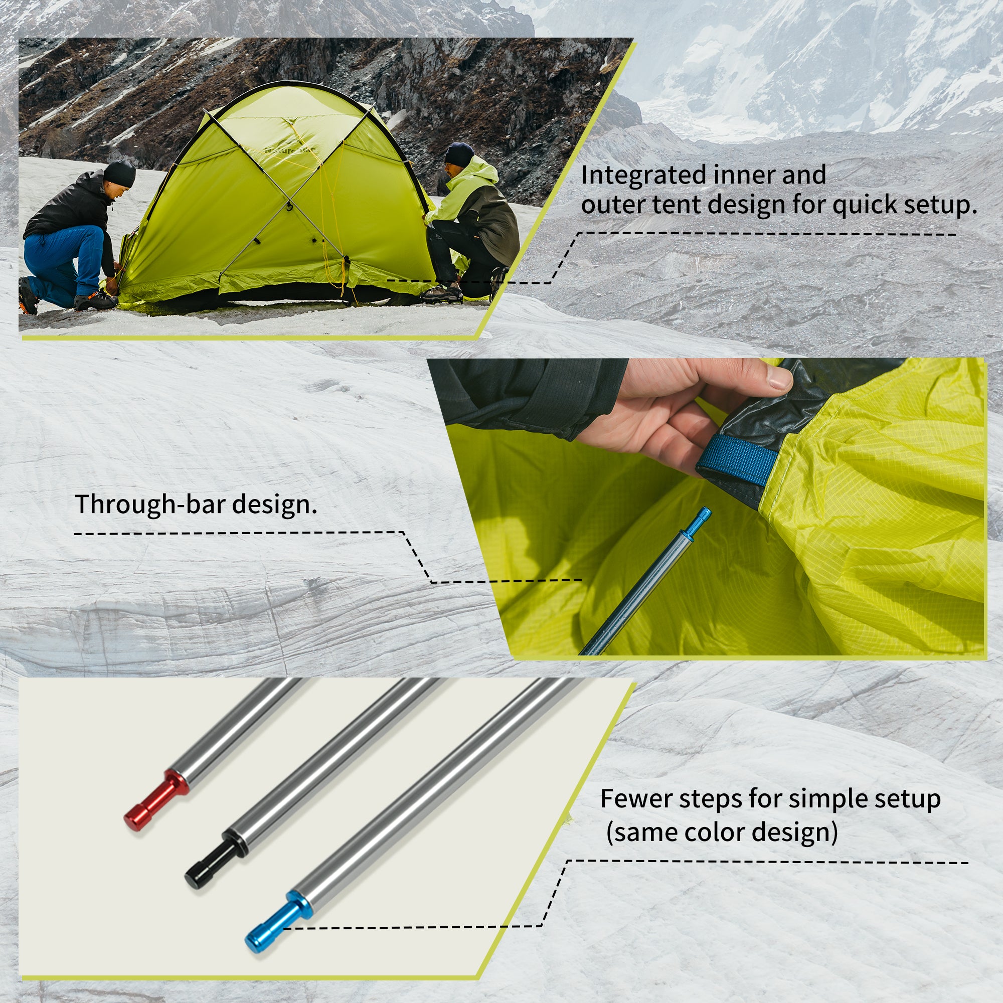 Naturehike Igloo 3 Tente 4 Saisons 3 Places PU4000