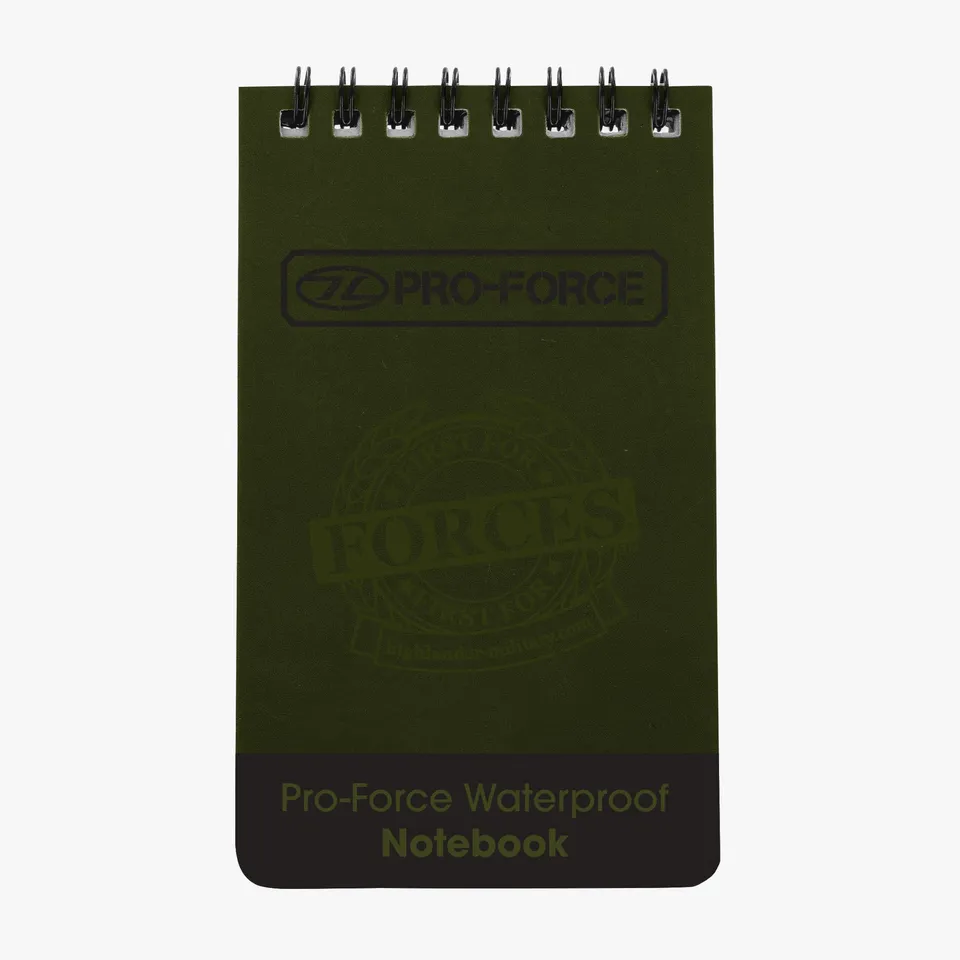 Highlander carnet étanche 13x8 cm papier waterproof olive