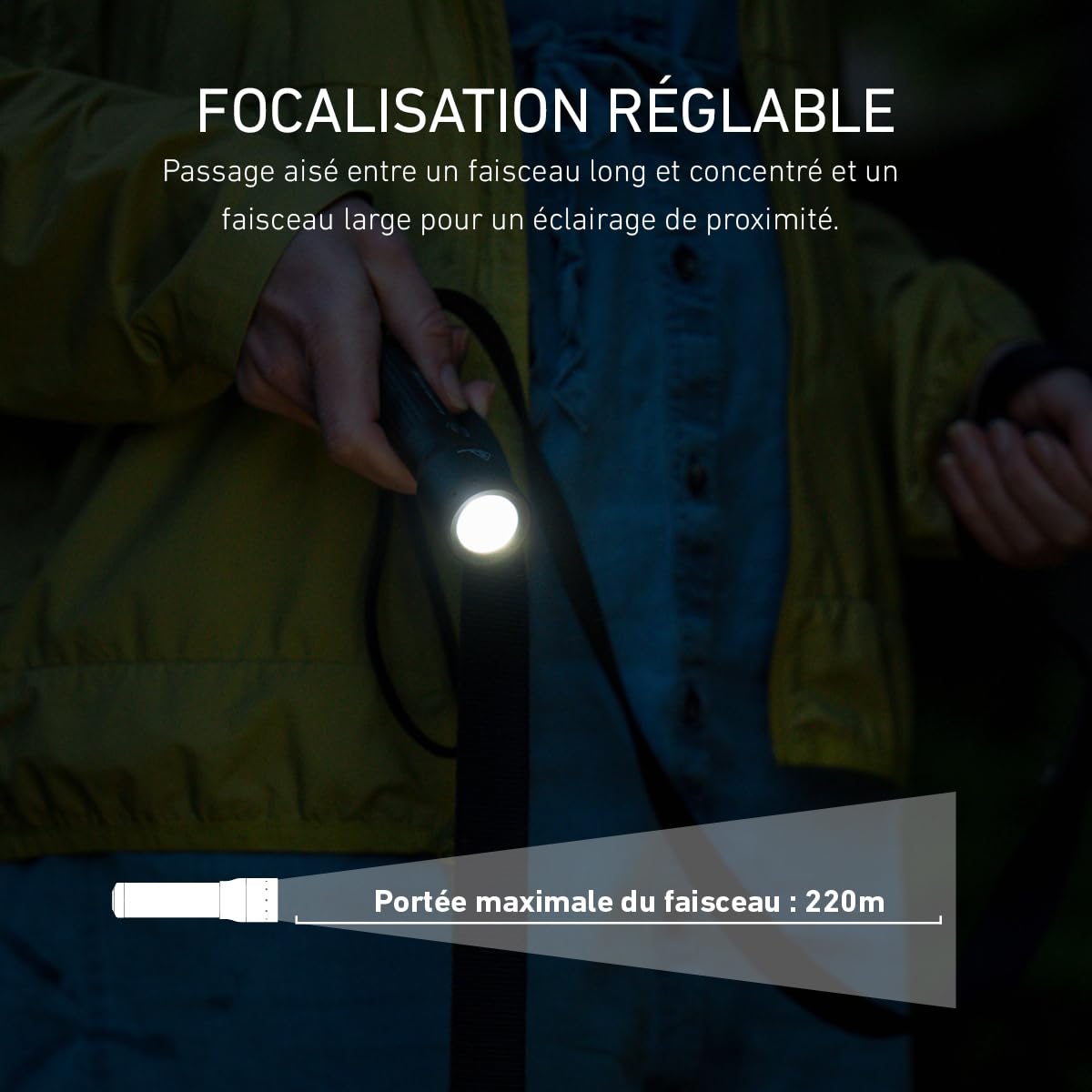 Ledlenser P7R SE lampe torche 1100 lm rechargeable 210 m