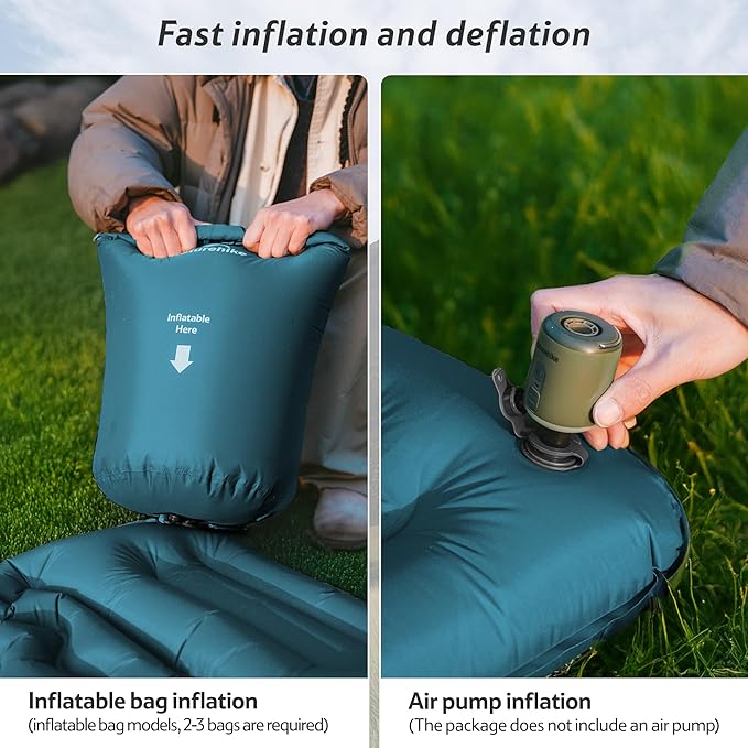 Naturehike FC01 matelas gonflable pompe à pied 6,5 cm bleu