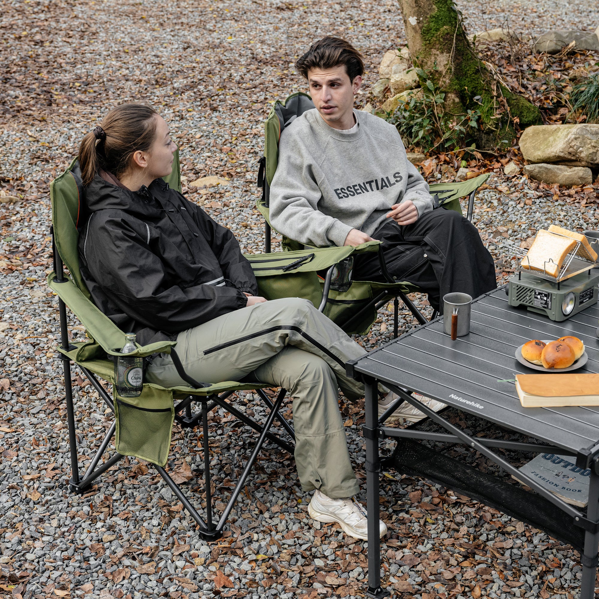 Naturehike ComfortMax T01 Chaise Camping Bleu Lot de 2 600D