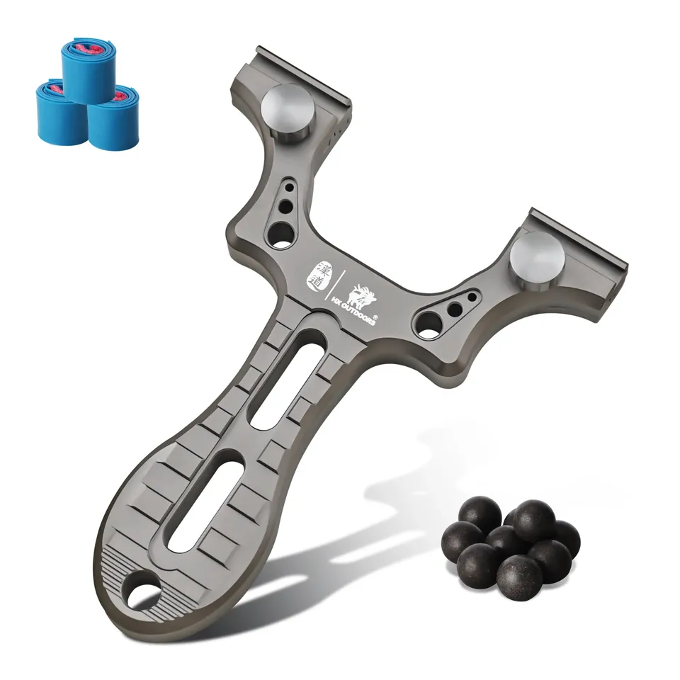 HX Accurion EDC-079B lance-pierre alu argent 110 mm