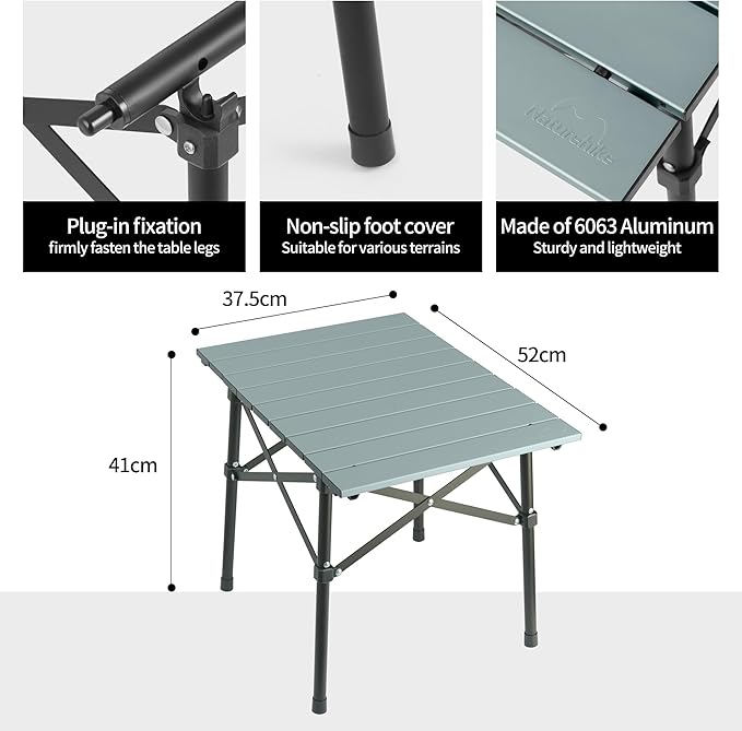 Naturehike PeakLite Y01 table pliante 1 kg bleu-gris