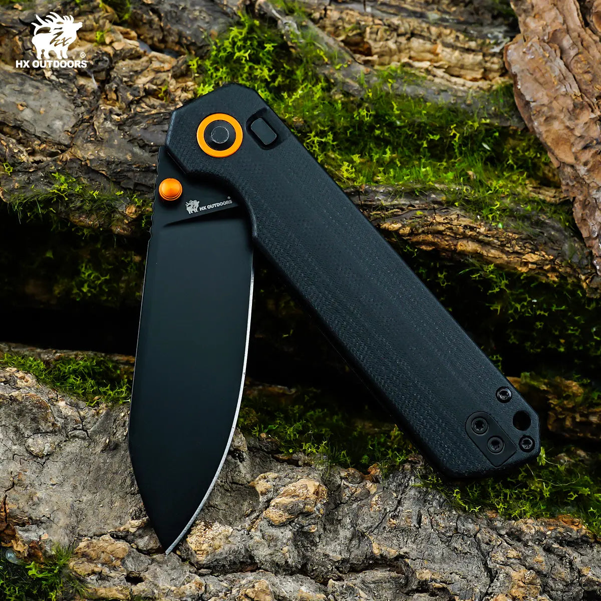 HX Hyla ZD-120S-C couteau pliant lame noire manche noir